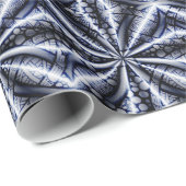 青いケルト結び目模様タイル ラッピングペーパー (ロールコーナー)