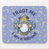 青いケープを探してボール古いウィザードとウィザード マウスパッド (正面)