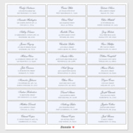 青いゲスト名のアドレス。出荷結婚ラベル シール