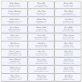 青いゲスト名のアドレス。出荷結婚ラベル シール (正面)