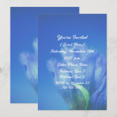 青いゲンチアナの花パーティー 招待状 (正面/裏面)