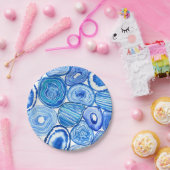 青いゲートのスライス ペーパープレート (パーティー)