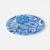 青いゲートのスライス ペーパープレート (アングル)