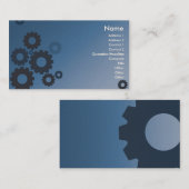 青いコグ-ビジネス 名刺 (正面/裏面)