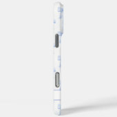 青いコケットボウズストライプモノグラム Case-Mate iPhoneケース (裏面 / 右)