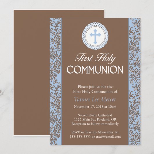 青いコミューン離れズ 招待状 (正面/裏面)