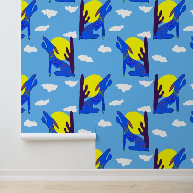 青いコヨーテパターン 壁紙 (アプリケーション)