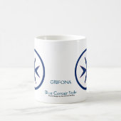 青いコルセアスタイル コーヒーマグカップ (中央)