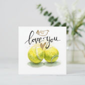 青いコートにLOVEとテニスボール シーズンカード (スタンド正面)