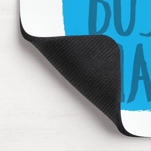 青いコーヒーカップを持つボスの人 マウスパッド (コーナー)