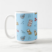 青いコーヒーマグの薬局技術アイコン コーヒーマグカップ (左)