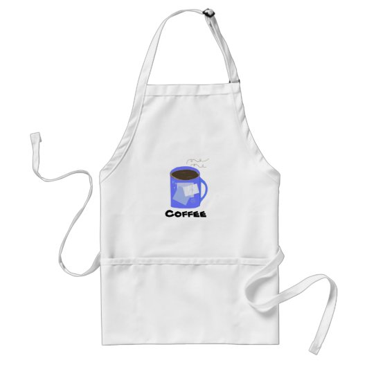 青いコーヒーマグ スタンダードエプロン (正面)