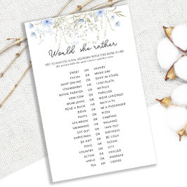 青いコーンフラワーの赤ちゃんシャワーは彼女がむしろ好き