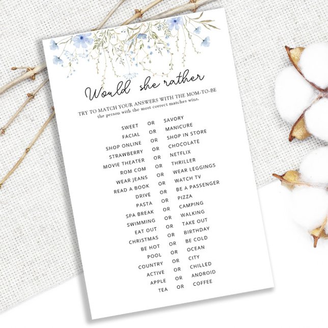 青いコーンフラワーの赤ちゃんシャワーは彼女がむしろ好き (クリエイターアップロード済み)