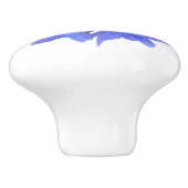 青いコーンフラワードアノブ セラミックノブ (側面)