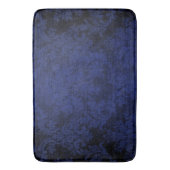 青いゴシックのビクトリアンなダマスク織のヴィンテージの壁紙 バスマット (正面縦)