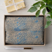 青いゴシックの水色のハートでくもの巣ephemera 薄葉紙 (ギフト)