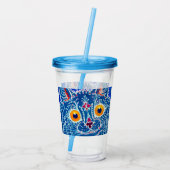 青いゴシック猫 アクリルタンブラー (裏面)