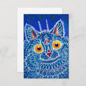 青いゴシック猫 エンクロージャーカード (正面/裏面)