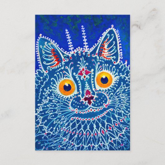 青いゴシック猫 エンクロージャーカード (正面)