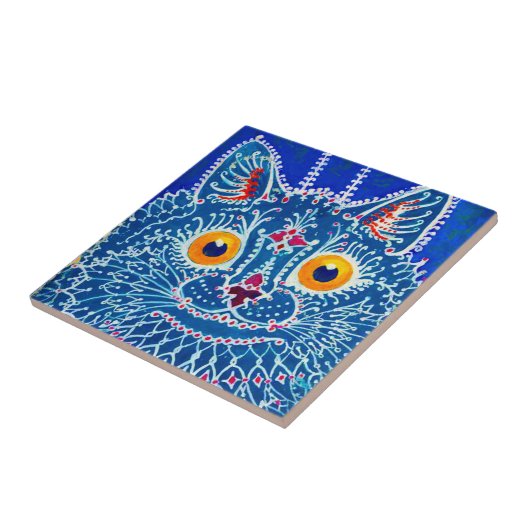 青いゴシック猫 タイル (側面)