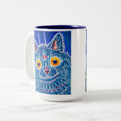 青いゴシック猫 ツートーンマグカップ (正面左)