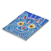 青いゴシック猫 ノートパッド (回転)