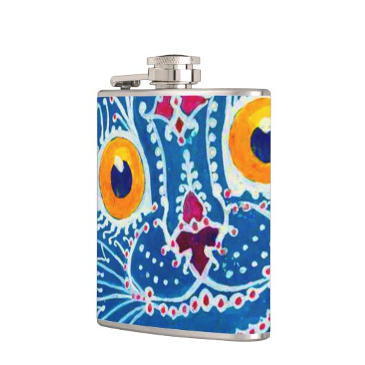 青いゴシック猫 フラスク (左)