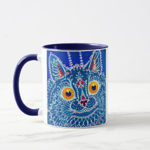 青いゴシック猫 マグカップ