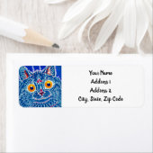 青いゴシック猫 ラベル (インサイチュ)