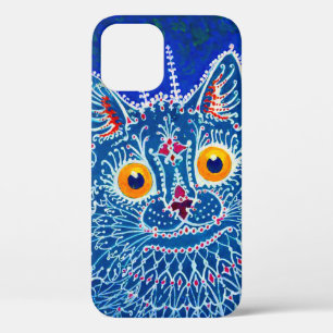 青いゴシック猫 iPhone 12ケース