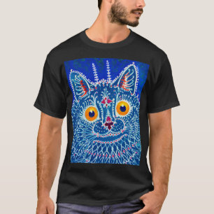 青いゴシック猫 Tシャツ