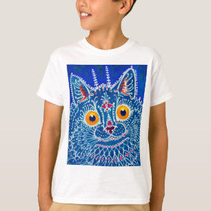 青いゴシック猫 Tシャツ