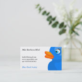 青いゴム製アヒル、 名刺 (スタンド正面)