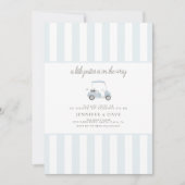 青いゴルフカートの小さなパター途中 招待状 (正面)