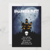 青いゴーストと不気味なホーンテッドハウス 招待状 (正面)