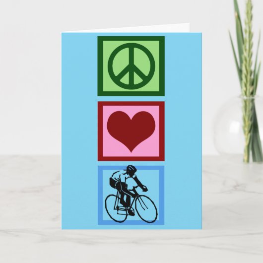青いサイクリストを循環させる平和愛 シーズンカード (正面)