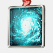 青いサイクロン メタルオーナメント (左)