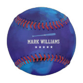 青いサイパーソナライズされたン 野球ボール (裏面)