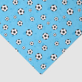 青いサッカーボールパターン 薄葉紙 (詳細)