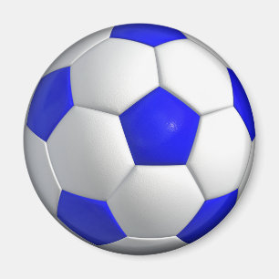 青いサッカーボール マグネット