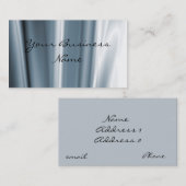 青いサテンの名刺 名刺 (正面/裏面)