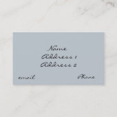 青いサテンの名刺 名刺 (裏面)