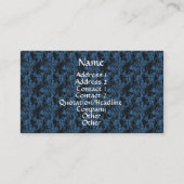 青いサテンの背景エレガント名刺 名刺 (正面)