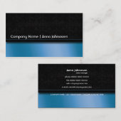 青いサテン • エレガントな名刺 名刺 (正面/裏面)