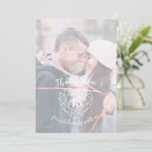 青いサファイアハート記念45年写真 サンキューカード (スタンド正面)