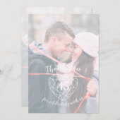 青いサファイアハート記念45年写真 サンキューカード (正面/裏面)