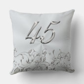 青いサファイア記念日のギフト、第45記念日 クッション (裏面)