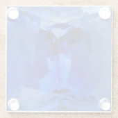 青いサファイア1 ガラスコースター (裏面)