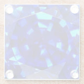 青いサファイア3 ガラスコースター (裏面)